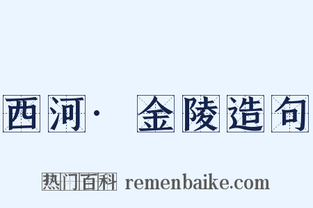 西河·金陵造句是什么意思的图片